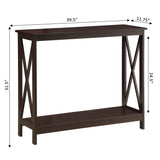 Convenience Concepts Oxford Console Table with Shelf, Espresso Convenience Concepts