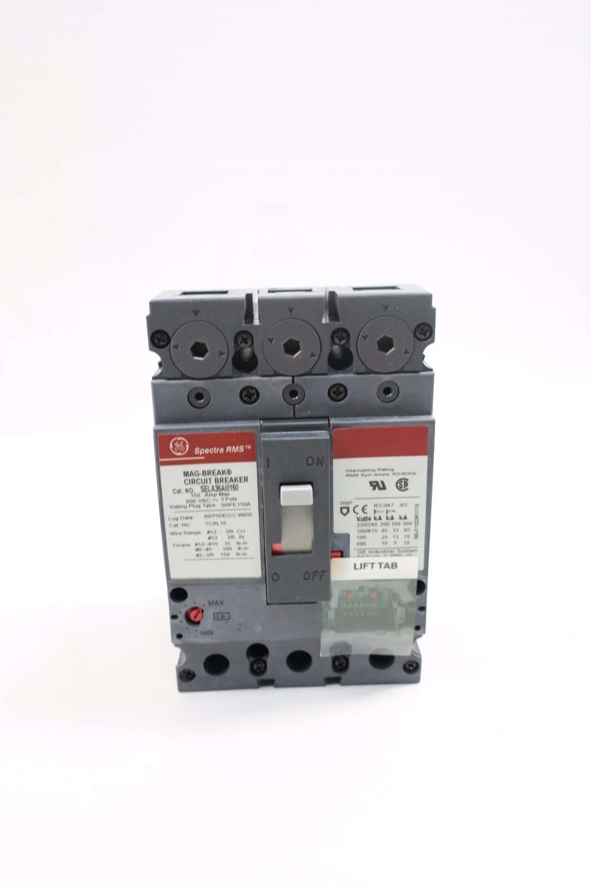 NEW GE SELA36AI0150 SPECTRA RMS 3P 150A 600V-AC CIRCUIT BREAKER D530641 GE