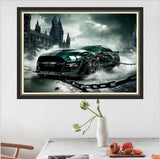 MaiYiYi Hell Racing Diamond Painting Kits, 5D Full Round Drill Sport Car Diamond Painting Art, Racing Car Paint with Gems for Adult Beginner Home Wall Decor Arts Crafts Kit (40X30CM) CooolPlus