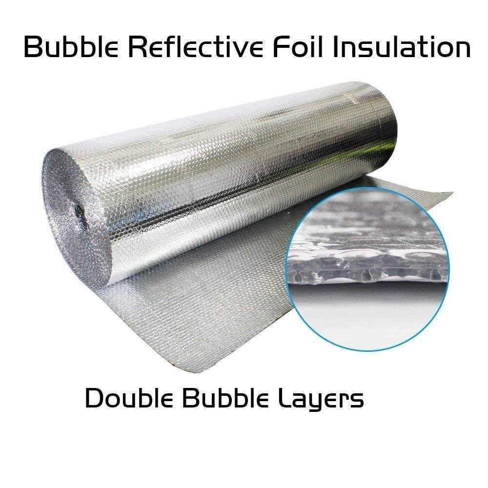 Garage Door Reflective Insulation Pre-Cut Kit: 16 Sheets of Double Bubble Insulation Panels 24 x 48 Inch Reflective Aluminum Radiant Barrier Thermal Insulation Shield with Heavy-Duty Double-S - WoodArtSupply