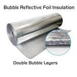 Garage Door Insulation Kit 16 Pcs Double Bubble Reflective Panels 24x48" Sheets - Double Garage Door WoodArtSupply