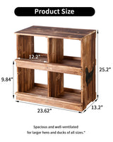 JoneCafe Nesting Boxes for Chickens - Wooden Chicken Nesting Box for Chicken Coop Accessories, Sturdy 4-Compartment Wall Mount Egg Laying Box for Hens, Chickens, and Ducks(Richly Charred) JoneCafe