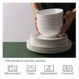DOWAN 22 OZ White Ceramic Bowls Set of 4 - Perfect for Soup Bowls for Kitchen, Cereal Bowl, Ramen Bowl,Oatmeal Bowl, Fruit Bowl,Salad Bowl, Rice Bowl - Dishwasher & Microwave Safe DOWAN