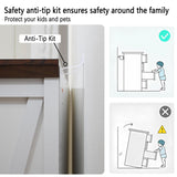 FFBCFDK Farmhouse 6 Drawers Dresser Chests for Bedroom, White 6 Chest of Drawers, Wood Dressers Organizer for Closet, Modern Storage Organizer Cabinet for Bedroom,Living Room,Hallway & Entryway FFBCFDK