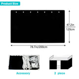 NKM 2pcs Blackout Bottom bunk Bed Curtain,bunkbed Curtains for The Bottom bunk,Dorm Bed Curtains with Black Shading Coating for Students Single Sleeper NKM