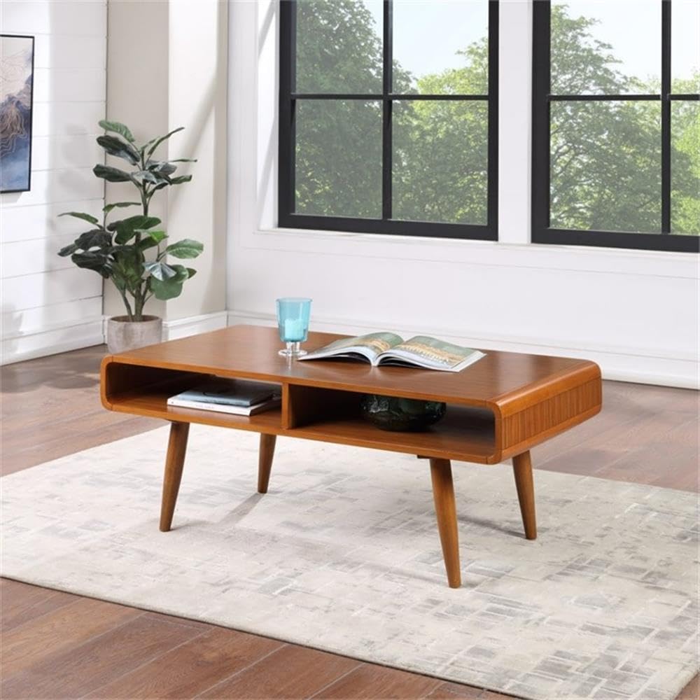 Boraam Zebra Series Halmstad Coffee Table, Rich Walnut Boraam