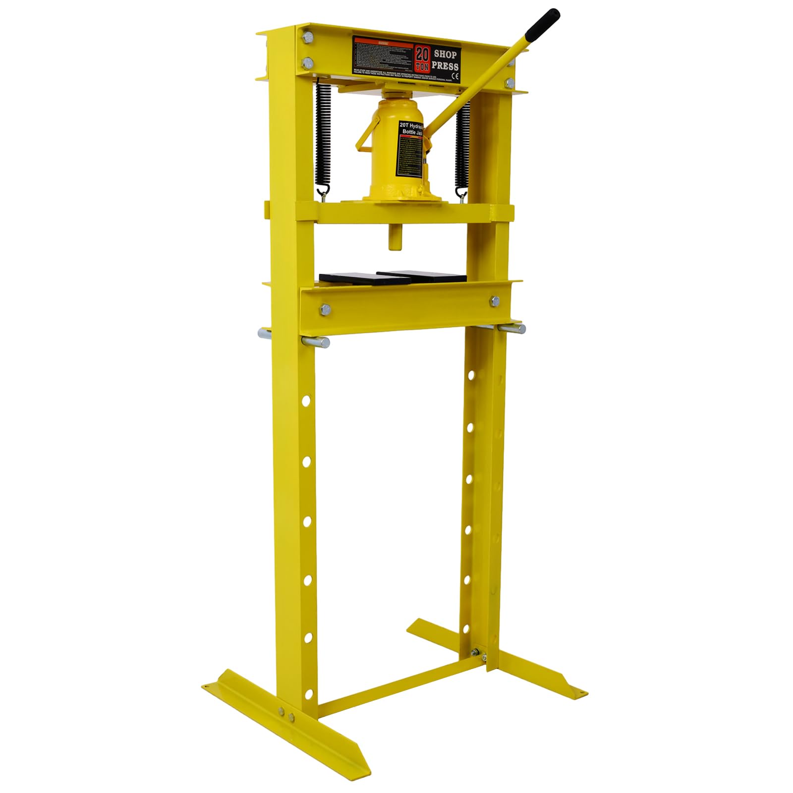 20 Ton Hydraulic Shop Press with Press Plates Adjustable Working Table H-Frame Garage Floor Press Including Bending Straightening Pressing Components Floor Stand Jack for Gears and Bearings Y - WoodArtSupply