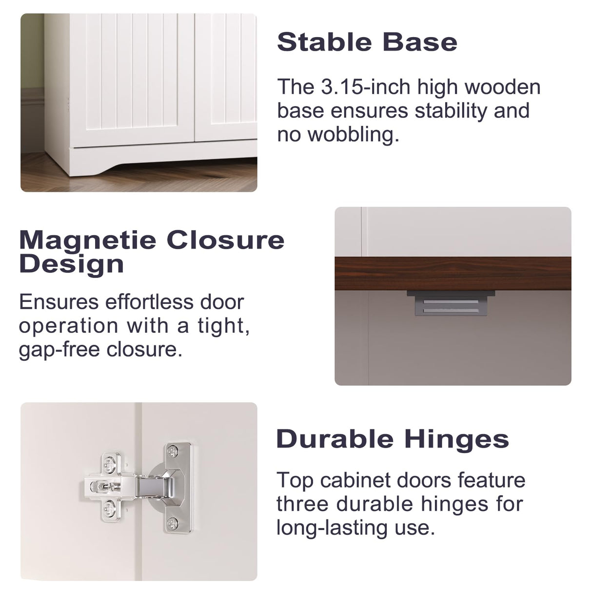 Furnify 72" Tall Kitchen Pantry, Farmhouse Pantry Storage Cabinet with Doors Organizer, Freestanding Cupboard with Adjustable Shelves, Rustic Buffet Cabinet for Kitchen, Dining Room, Bathroom, White Furnify