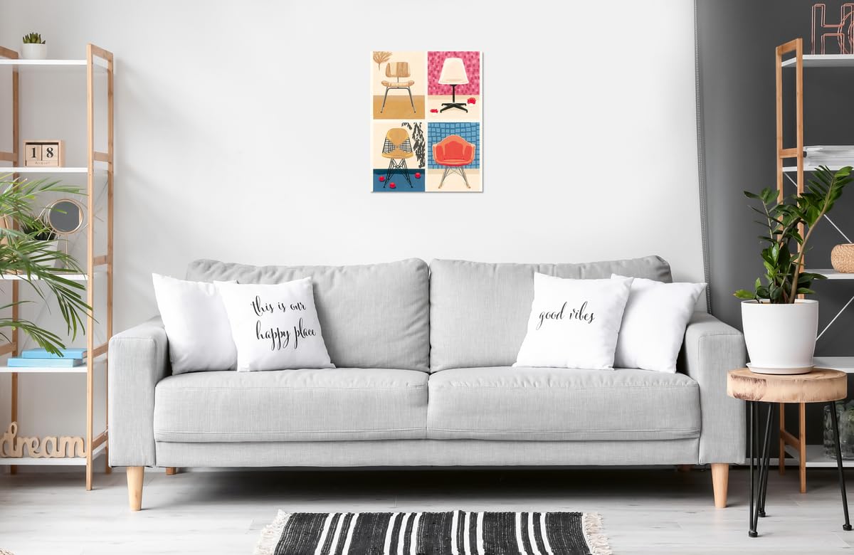 Ravensburger CreArt Eames Take a Seat Paint by Numbers Kit for Adults - Painting Arts and Crafts for Ages 12 and Up Ravensburger