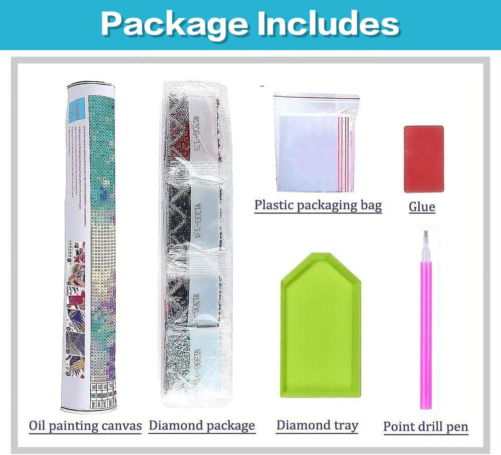 mrpwnle Diamond Painting Kits for Adults-Christmas Truck Diamond Art Kit for Adults Beginners 5D Diamond Painting Red Truck DIY Full Drill Christmas Diamond Painting Gem Art Crafts Kit 12x16in mrpwnle