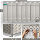 Sorbus 8 Panel Room Divider 6 ft. Tall - Privacy Screen, Extra Wide Double Hinged Panels, Mesh Hand-Woven Design, Partition Room Dividers and Folding Privacy Screens, Wall Divider for Room Separation Sorbus