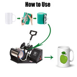 KISEER 2 Pack Sublimation Silicone Mug Wrap 11OZ 3D Silicone Mug Cup Clamp for Mugs Printing KISEER