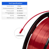 Flashforge 3D Printer Filament Silk PLA 1.75mm 1kg Spool-Dimensional Accuracy +/- 0.02mm (Red) FLASHFORGE