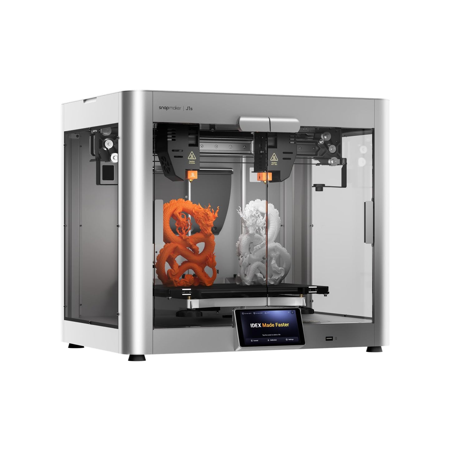 Snapmaker J1s 3D Printer, IDEX 3D Printer 5X Fast Speed, FDM 3D Printers with Independent Dual Extruder Direct Drive,Dual-Material Printing,4 Printing Modes,All Metal Structure,Large Print Vo - WoodArtSupply