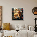 Kulvci Sleeping Cat Diamond Painting Kits for Adults, Diamond Art Kits for Beginners, 5D DIY Full Drill Gem Craft for Home Decor Gift 12x12inch Kulvci