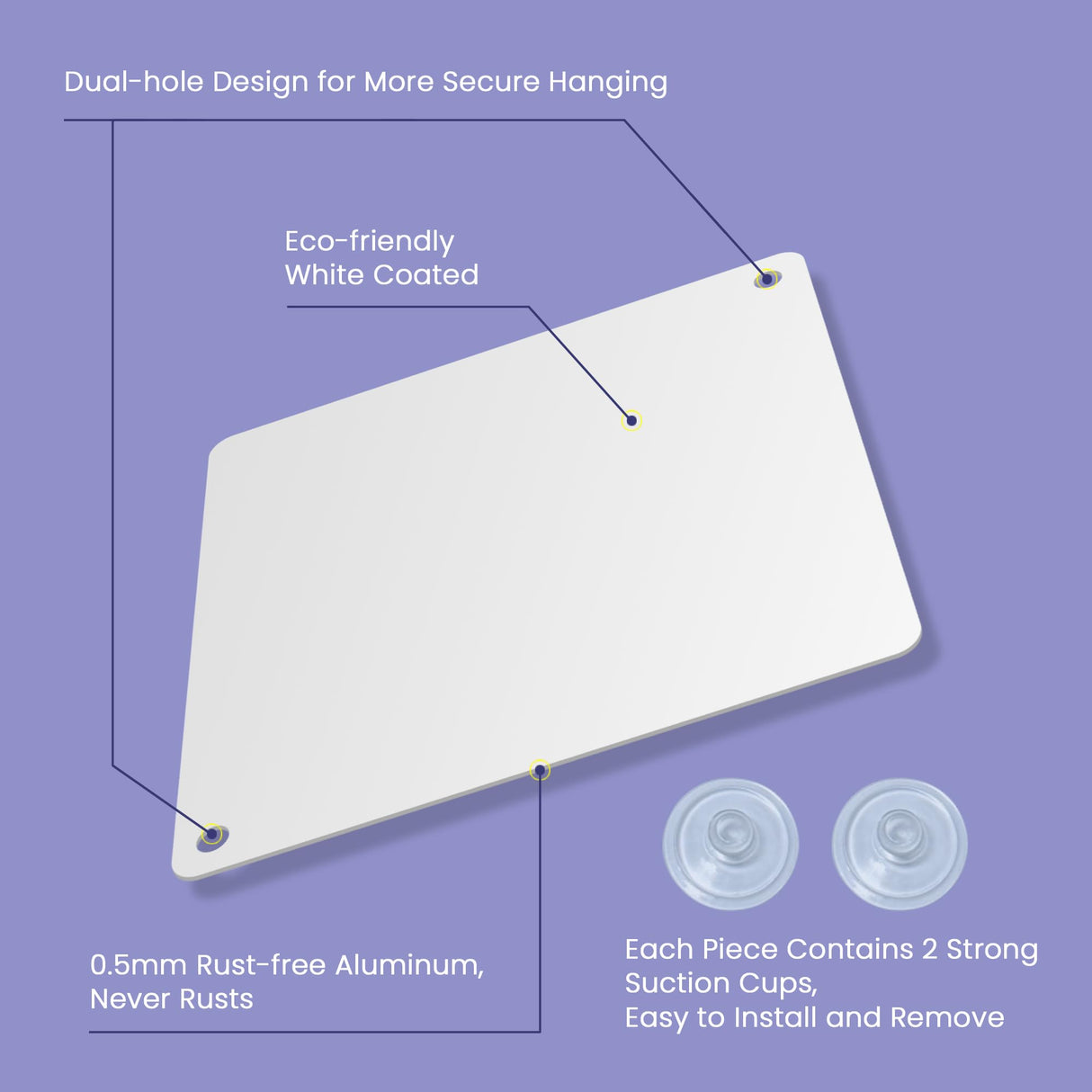 Metal Sublimation Signs, 10 Pack 6" x 6" Sublimation Blanks Suction Cup Car Window Sign Honysoal