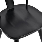 DUHOME Black Wood Wishbone Dining Chairs Set of 4,Mid Century Wishbone Dining Chairs Oak Wooden Kitchen & Dining Room Chairs DUHOME