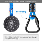 BeneLabel Playground Equipment, Ninja Obstacle Course for Kids 2pc, Hanging Obstacles with 2 Triangle Safety carabiners, Plastic Ball Grip, Monkey Bars for Kids BeneLabel