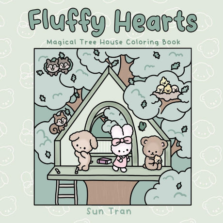 Fluffy Hearts: Magical Treehouse: Relaxing and Heartwarming Magical Scenes to Color for Kids and Adults Alike Majosta