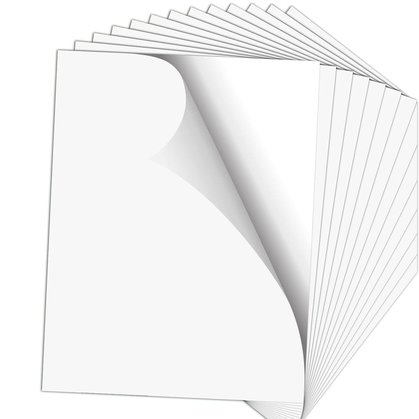 HTVRONT Sublimation Sticker Paper - 20 Pcs Glossy White Waterproof Sublimation Stickers