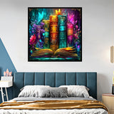 croshom Diamond Art Kits for Adults, Magic Book Diamond Painting Kits for Adults Beginners, 5D DIY Full Drill Diamonds Art Painting Kit Gem Craft for Adult Gifts, Home Wall Decor 14" x 14" croshom