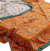 Scientific Sleep Vine Floral Blossom Senior Retro 100% Cotton Muslin Blanket Throw Cover for Bed Couch Sofa Cozy Soft Reversible Bedding Blanket Quilt Bedspread Coverlet Twin 60 in x 80 in Scientific Sleep
