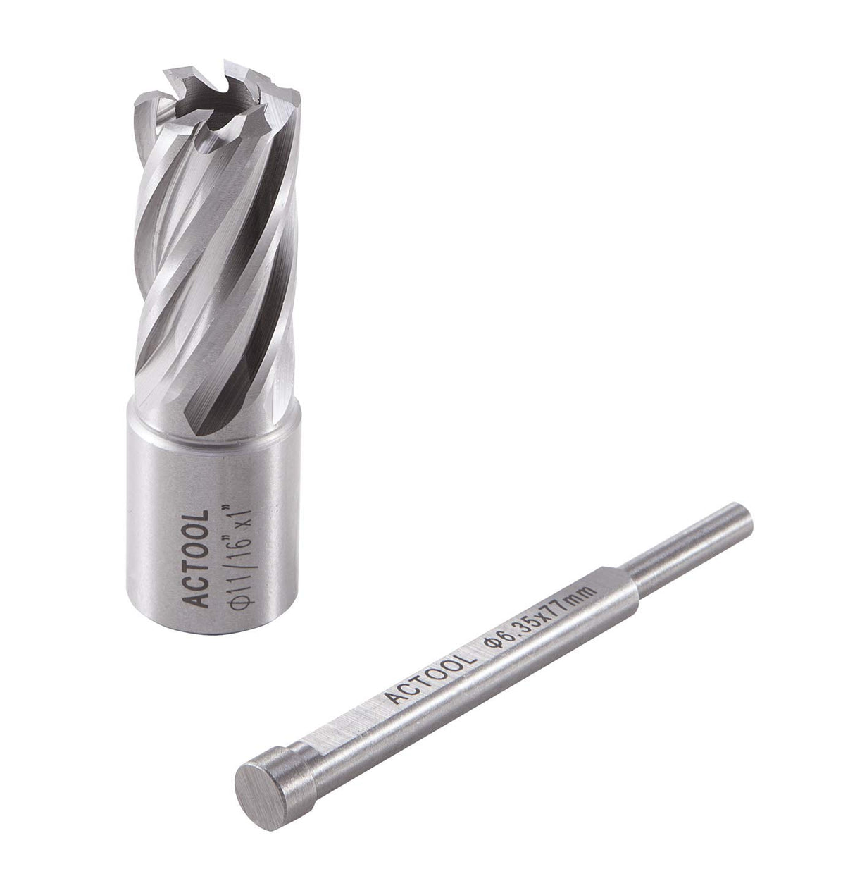 ACTOOL 11/16" Diameter × 1" Depth of Cut HSS ANNULAR Cutter with 3/4'' Weldon Shank ACTOOL