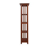 Mission 60-Inch Tall Wood Bookcase – 4-Tier Bookshelf with 2 Adjustable Shelves – Craftsman Style Vertical Storage for Living Room or Home Office by Alaterre Furniture (Cherry Finish) Alaterre Furniture