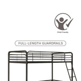 DHP Tommy Twin Metal Loft Bed, Black DHP