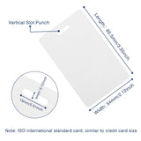 20 Pack Premium Blank PVC Cards with Slot Punch on Short Side - Vertical Slot Punch Blank ID Cards- CAETOUNG CR80 30 Mil Graphic Quality White Plastic Cards for Photo ID Badge Printers CAETOUNG