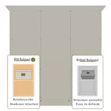 OSCHF Wooden Cube Shelf Bookcase - Modern 3 Tiers Floorstanding Open Bookshelf with Base for Home and Office, 9 Cubes Storage Cabinet, Warm White OSCHF