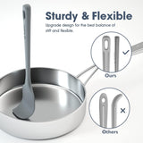 ChefAide 4 Pieces Silicone Spatula Set, Food Grade Rubber Spatula, Upgrade Strong Handle with Ergonomic Grip, Heat Resistant for Nonstick Cookware, Cooking ChefAide