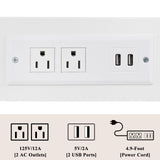 YUFAM 3-Tier Small Narrow Wood Side Table with Charging Station, Skinny Nightstand for Small Space, Slim Bedside Table with Storage for Couch, Thin End Table with USB Ports and Outlets, White YUFAM