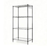 Storage Shelves 4-Shelf Shelving Metal Storage Rack Adjustable Heavy Duty Shelves, 22" L×12" W×42" H,1000 lb Capacity for Pantry, Office, Closet and Garage Shelves，Black Generic