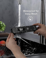 Meat Thermometer Digital 0.5 Sec Instant Read Thermometer, Accurate to ±0.5°F Ultra Fast Digital Food Thermometer for Cooking Outside Grill BBQ, 180° Auto Rotating Display, Waterproof, Auto Wake/Sleep LRFWJS