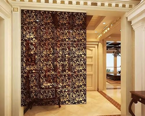 YIZUNNU Hanging Room Divider Made of PVC Panels Screen, Room Divider for Decorating Living Room, Dining Room, Sitting Room, Office, Restaurant Decoration(Black,12Pcs) YIZUNNU