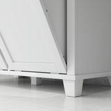 HOMCOM Dual Tilt out Laundry Hamper Cabinet, Bathroom Storage Cabinet with 2-Compartment Hamper, Modern Bathroom Floor Cabinet for Washroom, White HOMCOM