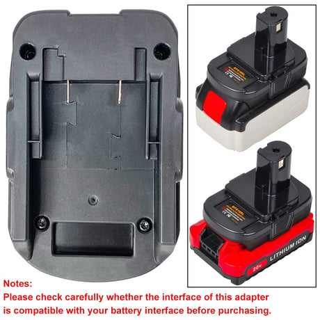 Replacement for Ryobi 18V Lithium-Ion Battery Adapter for Ryobi 18V One+ Cordless Tool, Compatible with Black+Decker/ Porter-Cable/Stanley 20V Lithium Battery Convert to Ryobi 18V Lithium Battery P108 QINIZX
