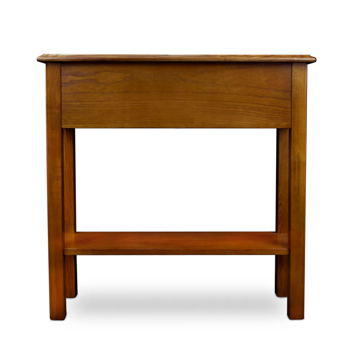 Leick Home One Drawer Wave Hall Console Table with Shelf, Medium Oak, 28" W Leick Home