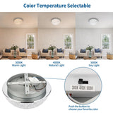 DAKASON LED Ceiling Light Fixture Flush Mount, Crystal Chandelier Modern Ceiling Light for Kitchen, Hallway, Living Room, Foyer, Closet, 12In 15W 1640LM, 3/4/5000K CCT Selectable, Dimmable DAKASON