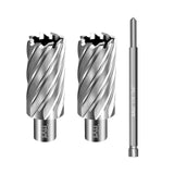SALI 2 pcs Annular Cutter Diameter 1-1/4 Inch with Weldon Shank 3/4" (with 2 Flats) Cutting Depth 2" Mag Drill Bit for Magnetic Drill Press HSS Fully Ground Drill with One 1/4"*4" Pilot Pin SALI
