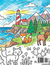 National Park Coloring Book for Kids: Simple Wildlife and Nature Scenes to Color from America's National Parks WoodArtSupply