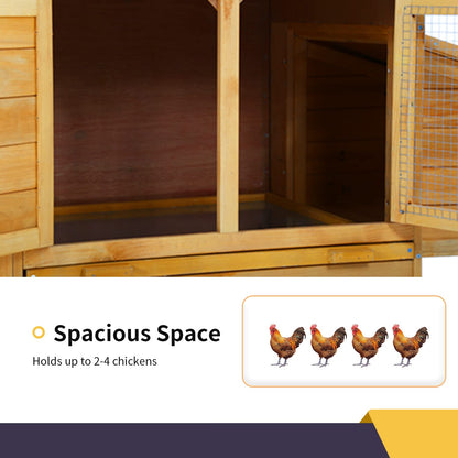 BestPet 66 Inch Wood Chicken Coop Hen House Pet Rabbit Hutch Wooden Pet Cage Backyard with Egg Box