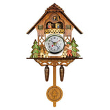 Hztyyier Antique Wooden Cuckoo Clock Traditional Northwest European Auto Swing Pendulum Home Decor Hanging Cuckoo Clock (CM001) Hztyyier