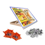 Nautical Beach Decor Adjustable Wooden Puzzle Board Easel, Non-Slip Felt Top Portable Tilting Jigsaw Puzzles Table for Up to 1000 Pieces (21 x 30 Inch) Nautical Beach Decor