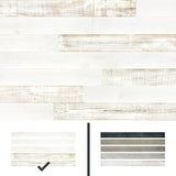Urban Decor Wood Panels for Wall, Easy Peel and Stick Reclaimed Barn Wood Accent Planks for Kitchen Island Bedroom Doorways Backsplash (White Wash) Urban Decor MagicWood