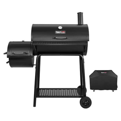 Royal Gourmet CC1830FC Charcoal Grill Offset Smoker (Grill + Cover), Black