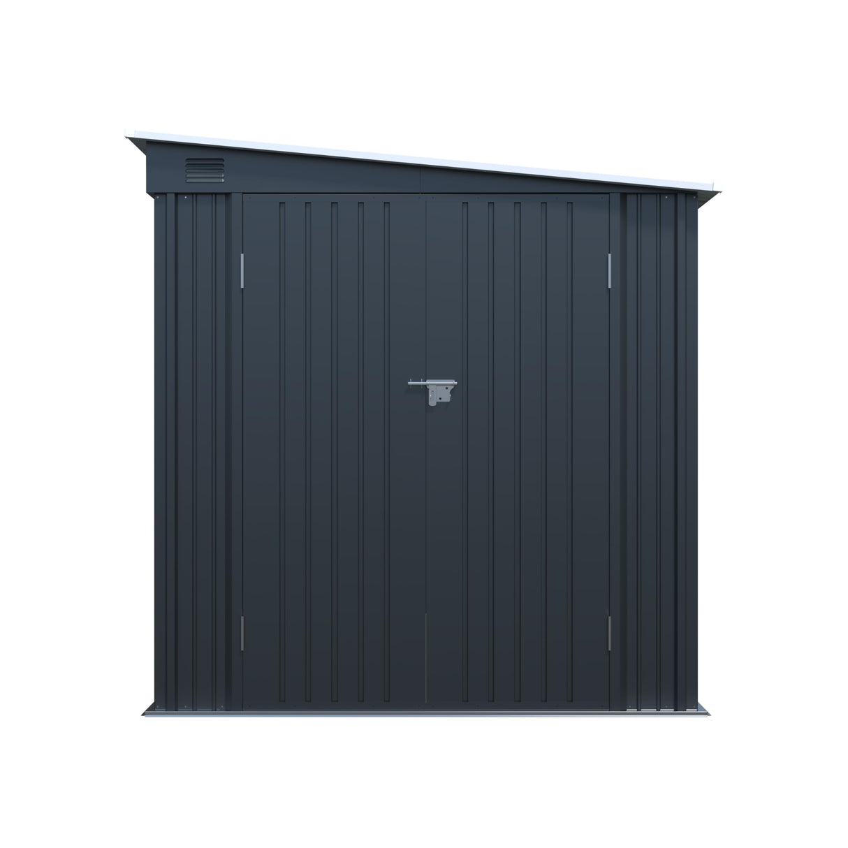 GFDGFD 6x8FT Galvanized Steel Outdoor Storage Shed with Lockable Double Doors, Metal Lean to Shed with Free PC Light Board for Tools, Bikes & Patio Essentials (Without Floors) GFDGFD
