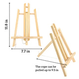 Wood Easels, Easel Stand for Painting Canvases, Art, and Crafts. (11.8 inch, 20 Pack), Tripod, Painting Party Easel, Kids Student Table School Desktop, Portable Canvas Photo Picture Sign Holder. AROIC