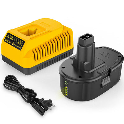 AYTXTG 6.5Ah Lithium Battery Replace for Dewalt 18V XRP Ni-Cad Battery DC9096 DC9098 DC9099 DE9039 DE9095 + DC9310 Fast Charger for Dewalt 7.2V-18V XRP NI-CD NI-MH Battery